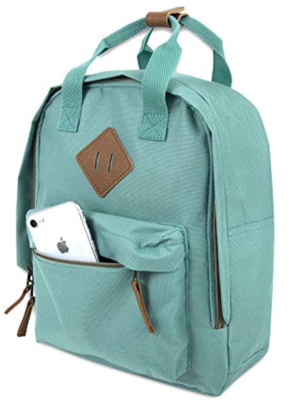 Canvas Mini Backpack Daypack Rucksack Solid Color Block School Travel - Picture 2 of 6